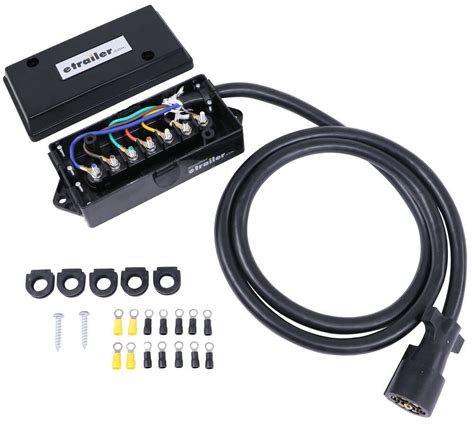 trailer connector junction box etrailer|7 wire trailer wiring kits.